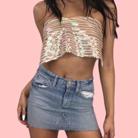 SEQUIN TUBE TOP - Picture 3 of 4